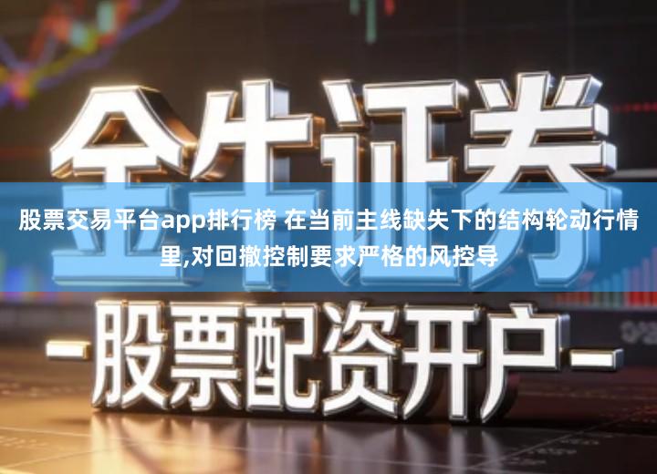 股票交易平台app排行榜 在当前主线缺失下的结构轮动行情里,对回撤控制要求严格的风控导