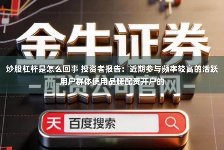 炒股杠杆是怎么回事 投资者报告：近期参与频率较高的活跃用户群体使用品牌配资开户的